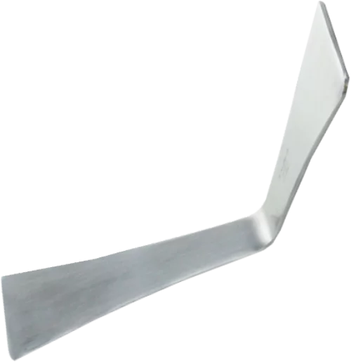 Abaisse-langue coudé en inox Devaset