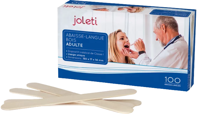 Abaisse-langues en bois (boite de 100 ou 250) Joletti