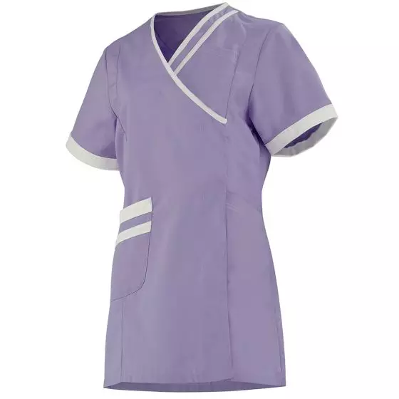 Tunique médicale femme LILEE 8TCC00PC Parme/Blanc