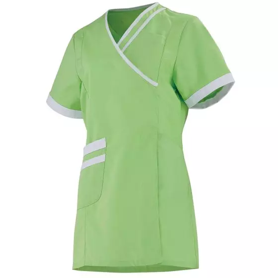 Tunique médicale femme LILEE 8TCC00PC Vert pomme/Blanc