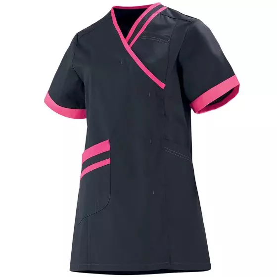 Tunique médicale femme LILEE 8TCC00PC Carbone/Fushia