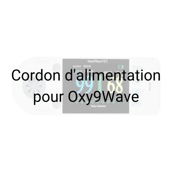 Cordon d'alimentation pour Oxy9Wave (2,5 m)
