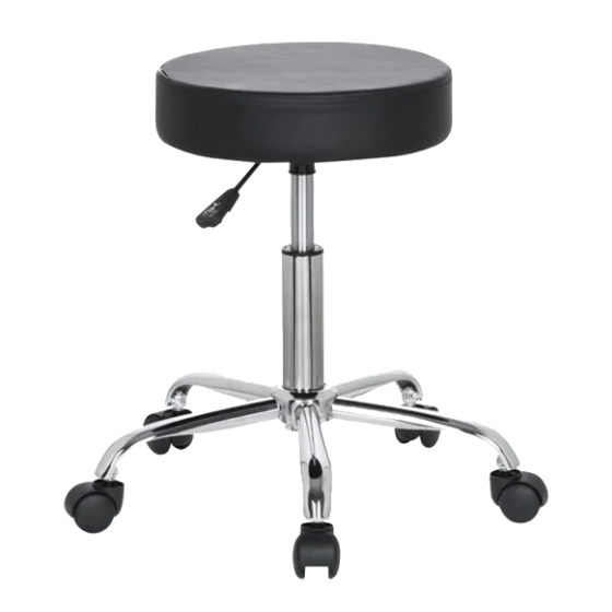 Tabouret médical sur roulettes noir
