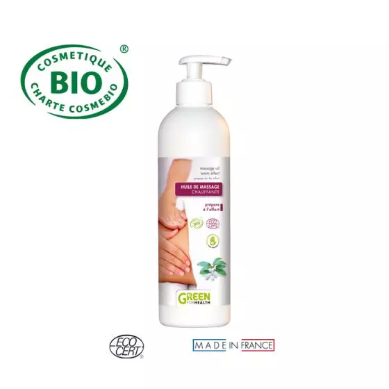 Huile de massage Chauffante Bio 500 ml Green For Health