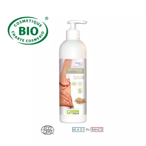 Huile de massage Neutre Bio 500 ml Green For Health