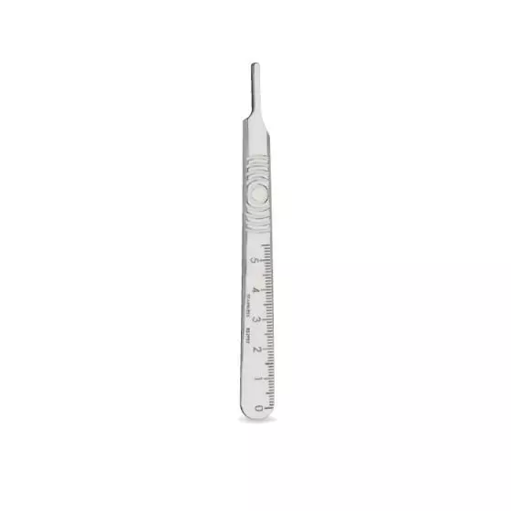 Manche de bistouri Swann Morton N°3 acier inoxydable gradué 12 cm