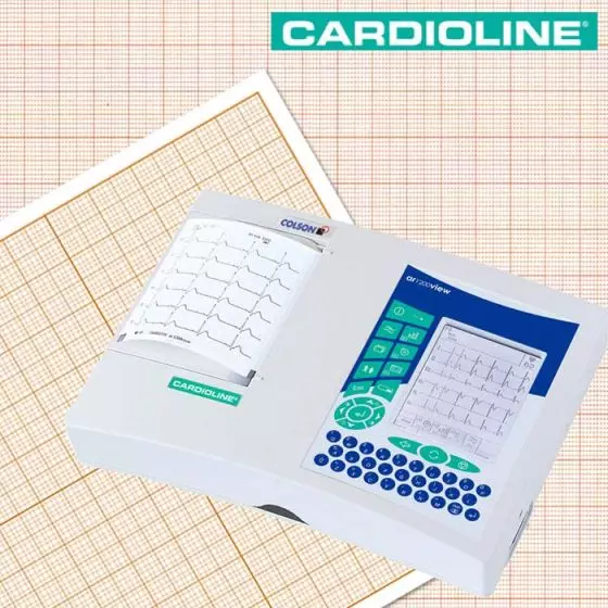 Papier ECG Cardioline gamme 1200, rouleau 200 pages 120x100 mm