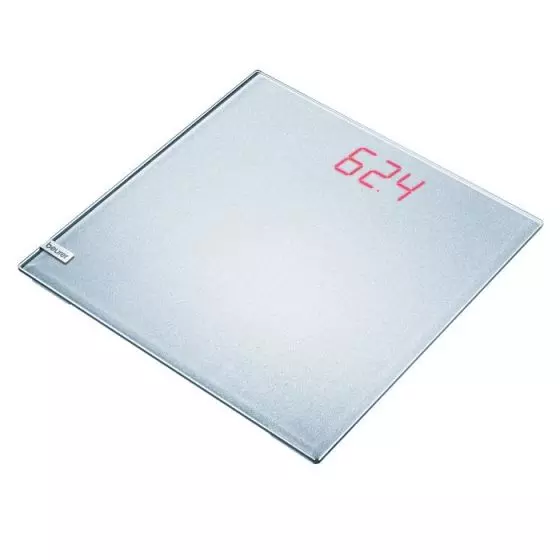 Pèse-personne en verre Magic Plain Silver Beurer GS 40