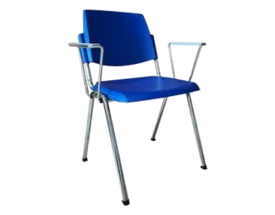 Chaise visiteur empilable avec accoudoirs