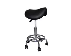 Tabouret à selle PONY Base Chromée Mediprem coloris noir