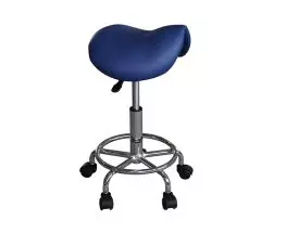 Tabouret à selle PONY Base Chromée Mediprem Bleu