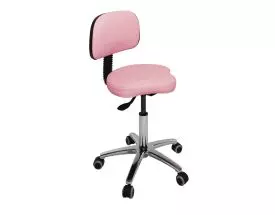 Tabouret Base Chromée avec dossier Ecopostural S4639