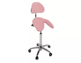 Tabouret PONY Base Chromée avec dossier Ecopostural S3661