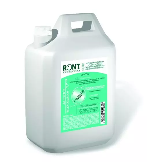 Bidon 5 L d'alcool isopropylique 70% vol Ront