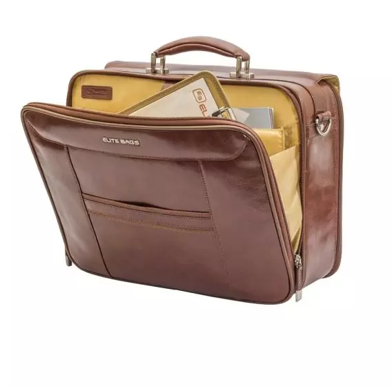 Mallette médicale en cuir Marron Elite Bags Deluxe DOCTOR'S